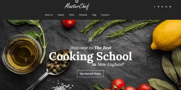 Master Chef Cooking School WordPress Theme 1.0.0 GPL Theme