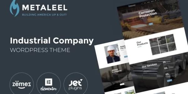 Mataleel Industrial Company Website Template For WordPress WordPress Theme 1.0.1 GPL Theme