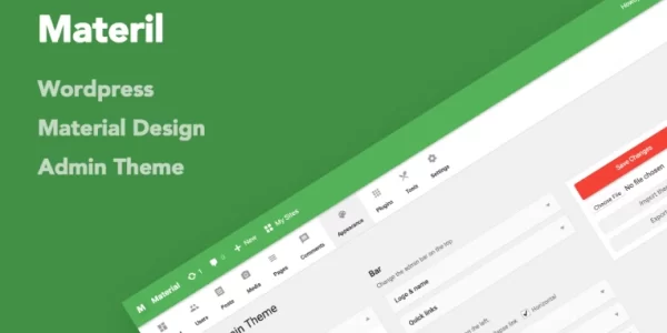 Materil WordPress Material Design Admin Theme 3.2 GPL Plugins