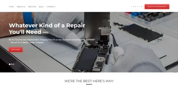 MaxGadget Computer Maintenance Electronics Repair WordPress Theme 1.0.0 GPL Theme