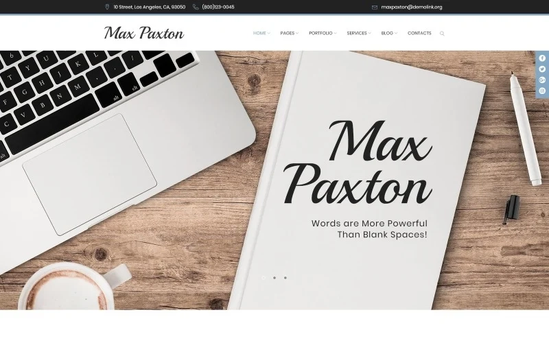 MaxPaxton Freelance Copywriter and Journalist WordPress Theme 1.0.0 GPL Theme