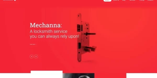 Mechanna Locksmith WordPress Theme 1.0.0 GPL Theme