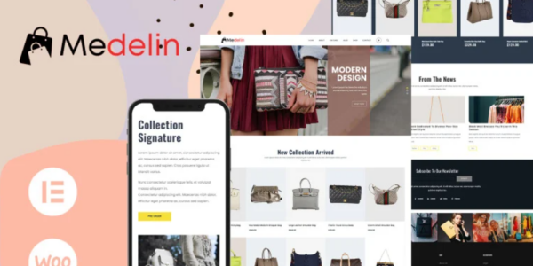 Medelin Fashion HandBags Store WooCommerce Theme 1.0.2 GPL Theme