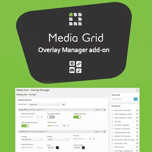 Media Grid Overlay Manager add-on 2.0.13 GPL Plugins
