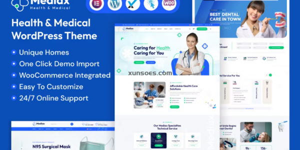 Mediax Health Medical WordPress Theme 1.0.0 GPL Theme