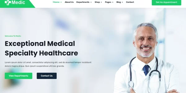 Medic Health, Hospital and Medical Clinic WordPress Theme 1.0.0 GPL Theme