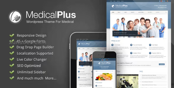Medical Plus Doctor / Health WordPress Theme 1.10 GPL Theme