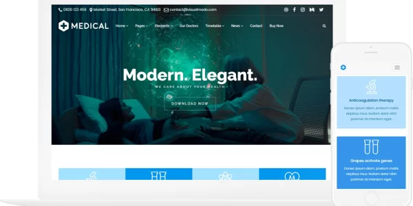 Medical WordPress Theme VisualModo 12.0.2 GPL Theme