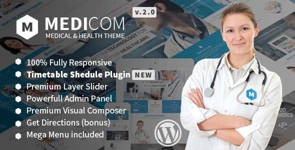 Medicom Medical Health Template 3.0.8 GPL Theme