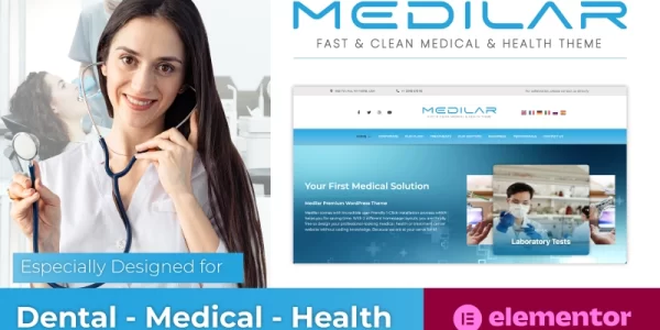 Medilar Fast Clean Medical Health Clinic WordPress Theme WordPress Theme 1.0.0 GPL Theme