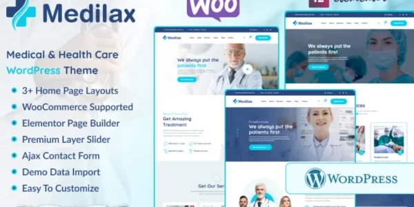 Medilax – Medical Service Health Clinic Doctor WordPress Theme 1.1 GPL Theme