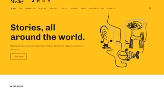 Medley WordPress theme like Medium with EDD shop 1.0.2 GPL Theme