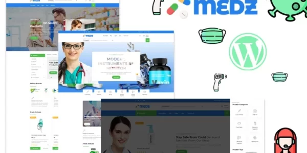 Medz Medical Shop and Medical Equipment WordPress Theme 1.0.0 GPL Theme