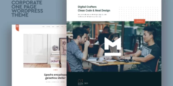 Meelo Corporate One Page WordPress Theme 1.4 GPL Theme