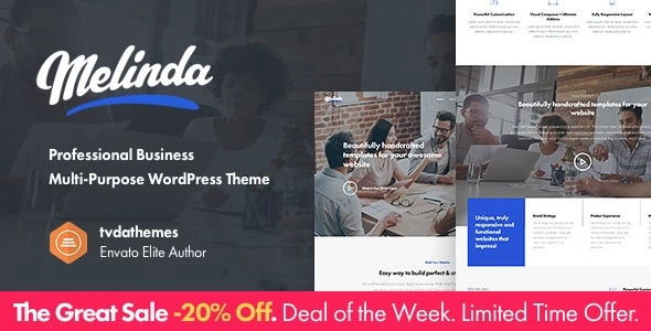 Melinda Professional Business Multi-Purpose WordPress Theme 1.1.2 GPL Theme