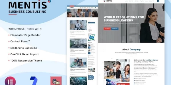 Mentis Business Consulting WordPress Elementor Theme WordPress Theme 1.0.2 GPL Theme