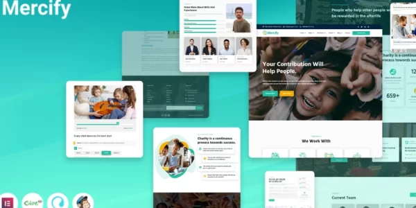 Mercify Nonprofit, Charity, Donation and Fundraising WordPress Theme 1.0.0 GPL Theme