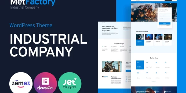 MetFactory Industry Company WordPress Theme 1.0.1 GPL Theme