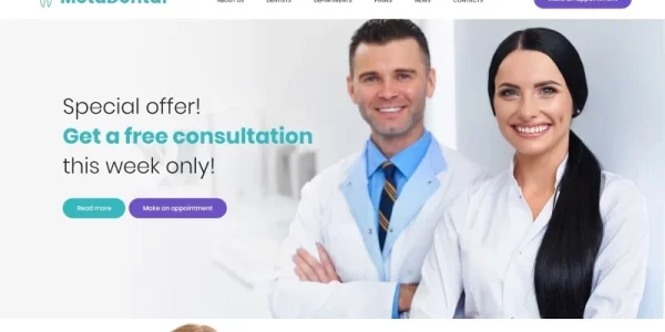 MetaDental Private Dental Clinic Responsive WordPress Theme 1.0.0 GPL Theme