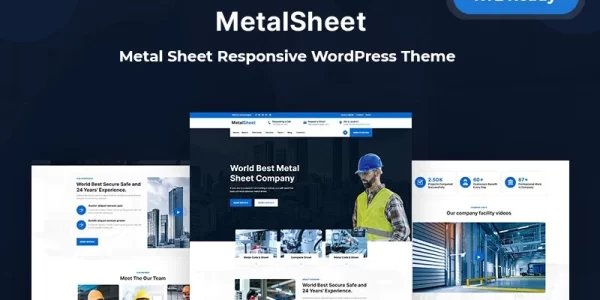 Metalsheet Metal Sheet Responsive WordPress Theme 1.0.0 GPL Theme