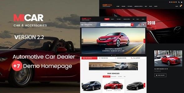 Micar Auto Dealer RTL WooCommerce WordPress for Car and Moto Theme 2.3 GPL Theme