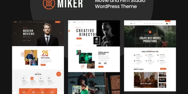 Miker Movie and Film Studio WordPress Theme 1.0.0 GPL Theme