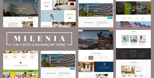 Milenia Hotel Booking WordPress Theme 1.3.2 GPL Theme