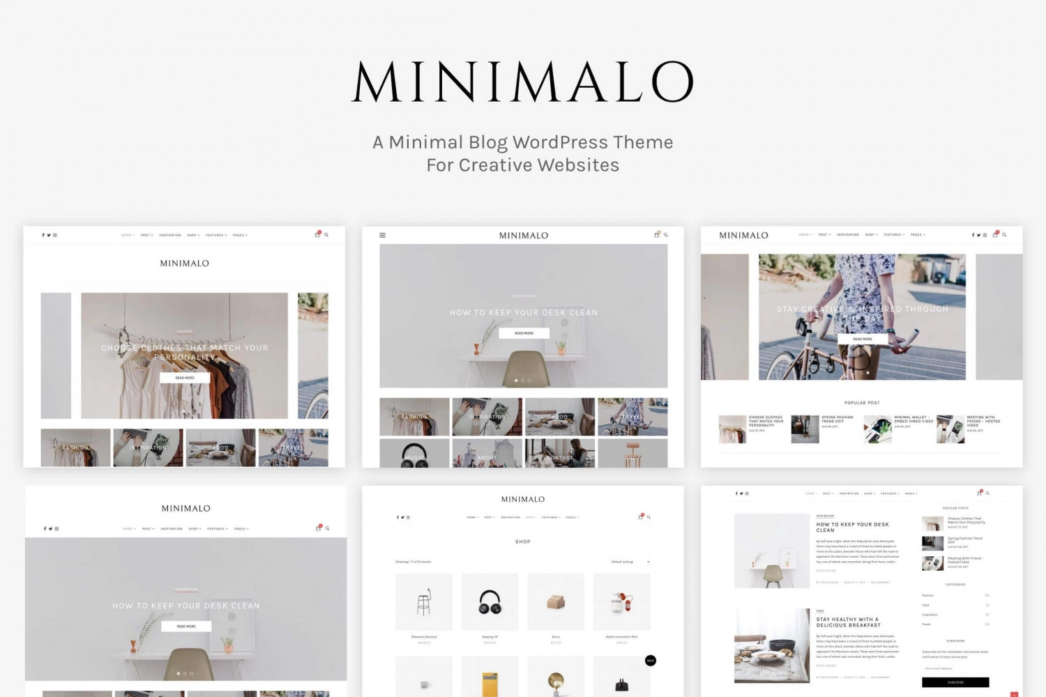 Minimalo A Minimal Blog WordPress Theme for Creative Websites 1.0.7 GPL Theme