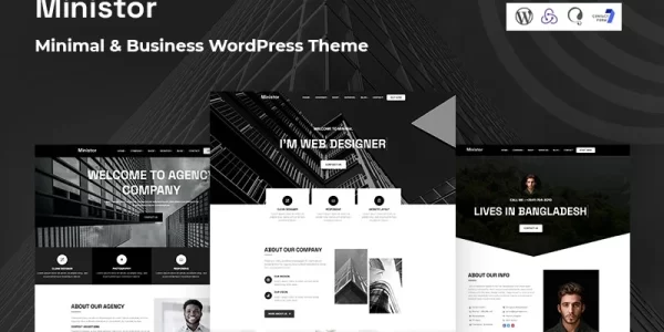 Ministor Minimal and Business Responsive WordPress Theme 1.0.0 GPL Theme