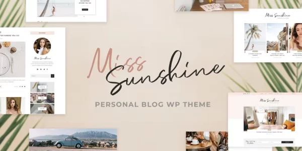 Miss Sunshine Lifestyle Beauty Women Blog 1.1.2 GPL Theme