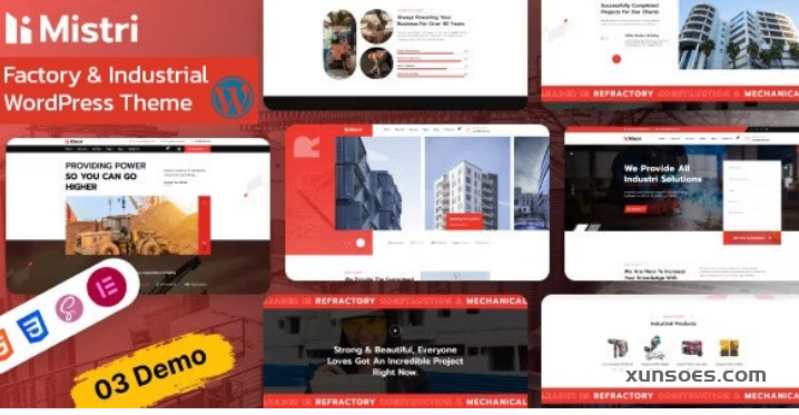 Mistri – Factory Industrial WordPress Theme 1.0 GPL Theme