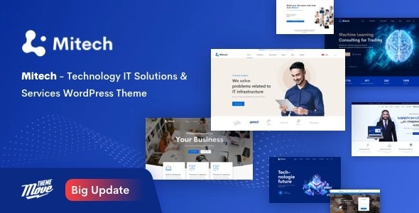 Mitech Technology IT Solutions Services WordPress Theme 1.9.3 GPL Theme