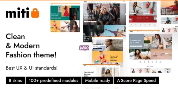 Miti Elementor Fashion WooCommerce Theme 1.1.6 GPL Theme