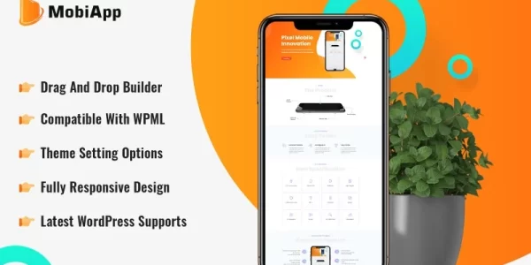 Mobile App Showcase WordPress Theme 1.0.0 GPL Theme