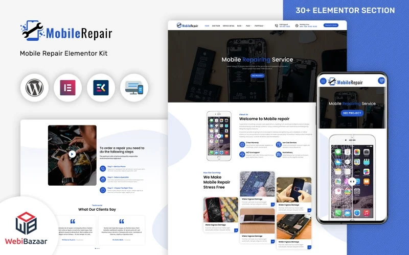 MobileRepair Mobile Repair Computer Services WordPress Template WordPress Theme 1.0 GPL Theme