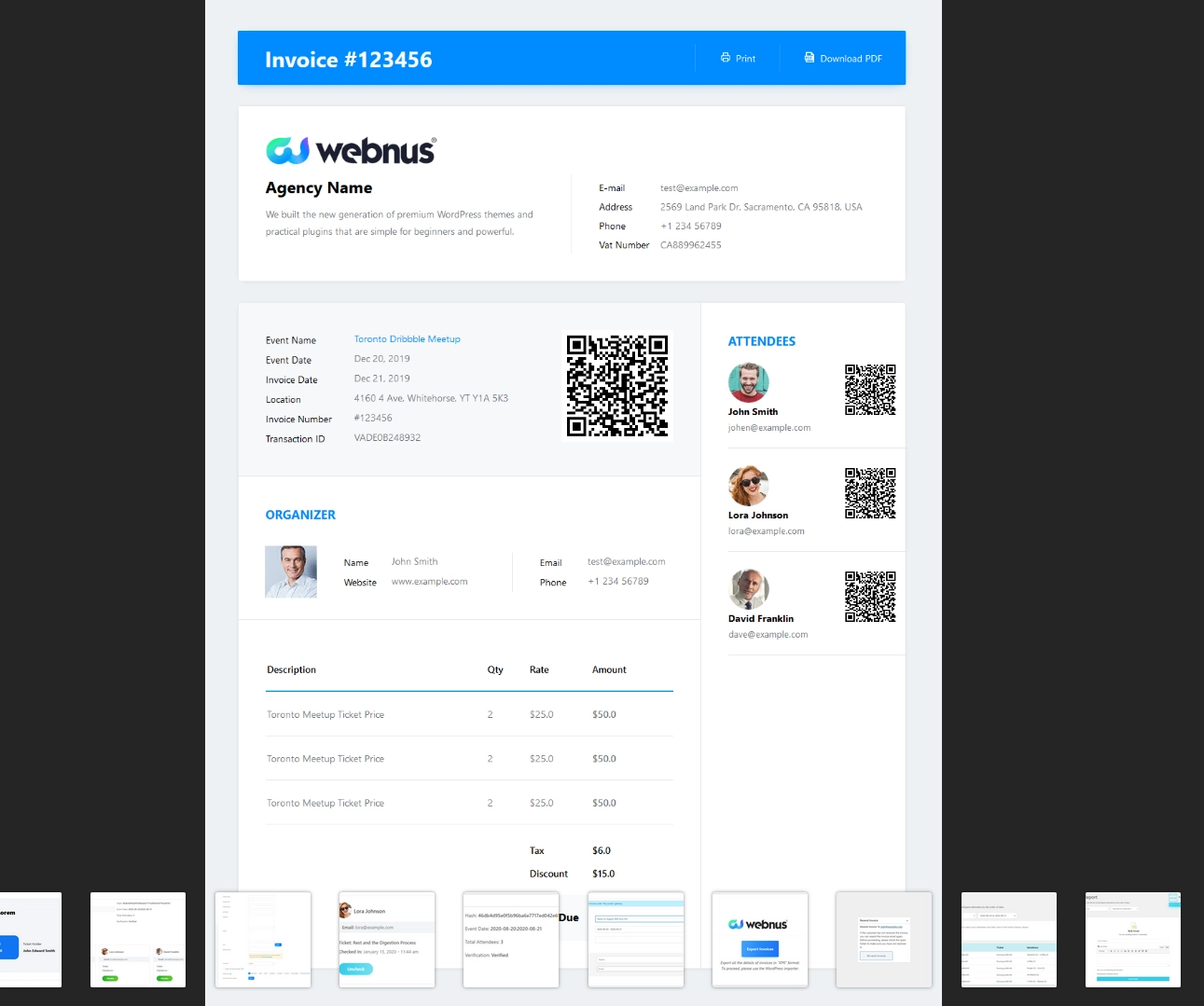 Modern Events Calendar (MEC) Ticket and Invoice Addon 3.2.1 GPL Plugins