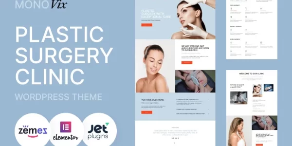 MonoVix Plastic Surgery Clinic WordPress Theme 1.0.1 GPL Theme