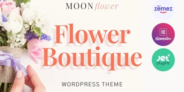 Moon Flower Flower Shop WordPress Theme 1.0.0 GPL Theme