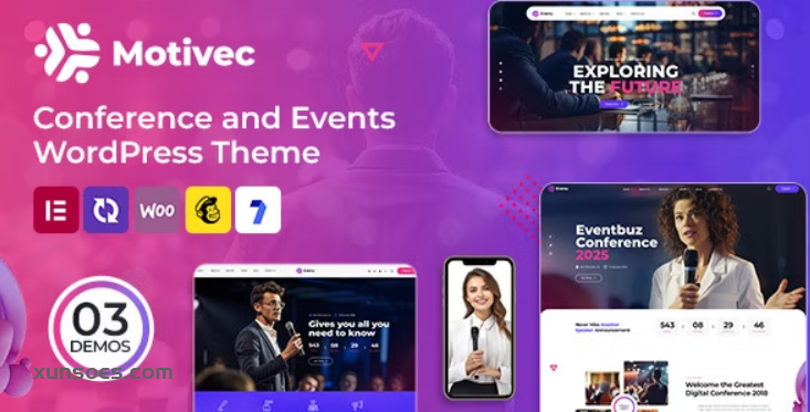 Motivec – Conference and Events WordPress Theme 1.0.0 GPL Theme