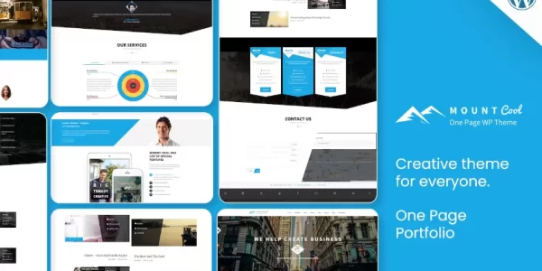 MountCool Single Page Portfolio WordPress Theme 2.8 GPL Theme
