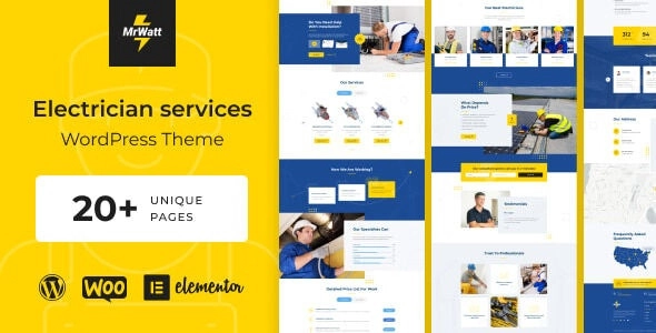 MrWatt Electrician Services WordPress Theme 1.1 GPL Theme