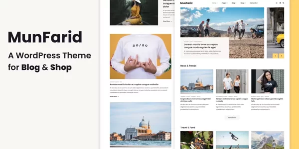 Munfarid A WordPress Theme For Blog Shop 1.0 GPL Theme