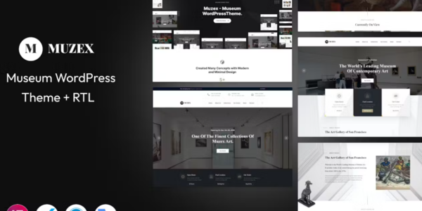 Muzex Museum WordPress Theme + RTL 2.0.0 GPL Theme