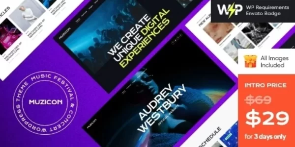 Muzicon Music Festival Concert WordPress Theme 1.7.0 GPL Theme