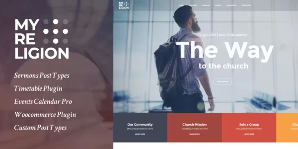 My Religion Dedicated Church WordPress Theme 1.3.7 GPL Theme