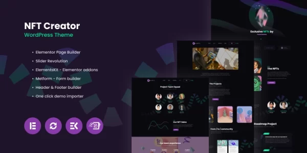 MyNFTs NFT Creator WordPress Theme 1.0.3 GPL Theme
