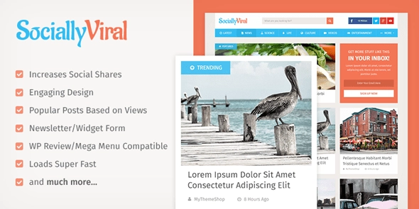 MyThemeShop SociallyViral 2.4.9 GPL Theme
