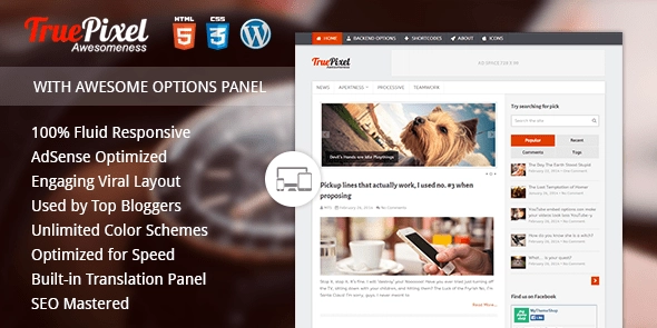 MyThemeShop TruePixel WordPress Theme 4.2.1 GPL Theme