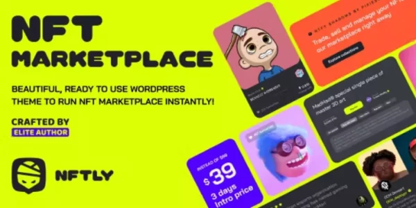 NFTLY NFT Marketplace WordPress Theme 1.2.1 GPL Theme