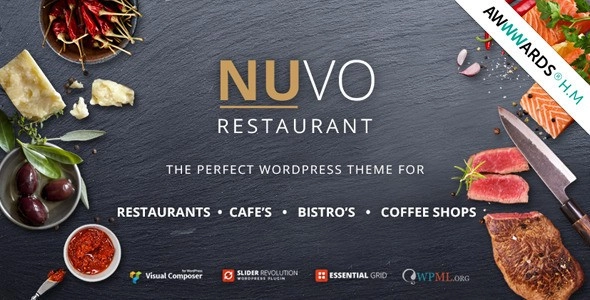 NUVO Cafe Restaurant WordPress Theme 6.1.0 GPL Theme